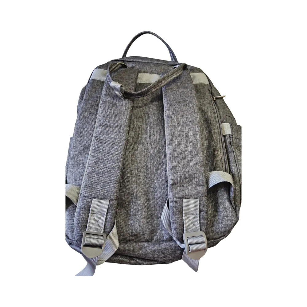 1 New Ruvalino Gray Baby Bag with Multiple Compartments